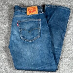 Levis 514 Jeans 34x30 Inseam 28" Straight Fit Zip Fly Denim Pants Medium Wash
